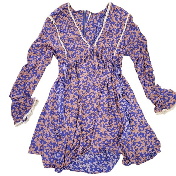 FREE PEOPLE gorgeous floral dress, size large - Picture 1 of 8